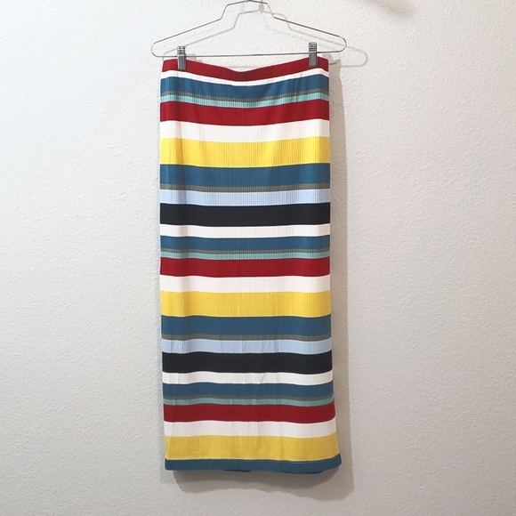 Express Multi-color Striped Skirt - Picture 2 of 7